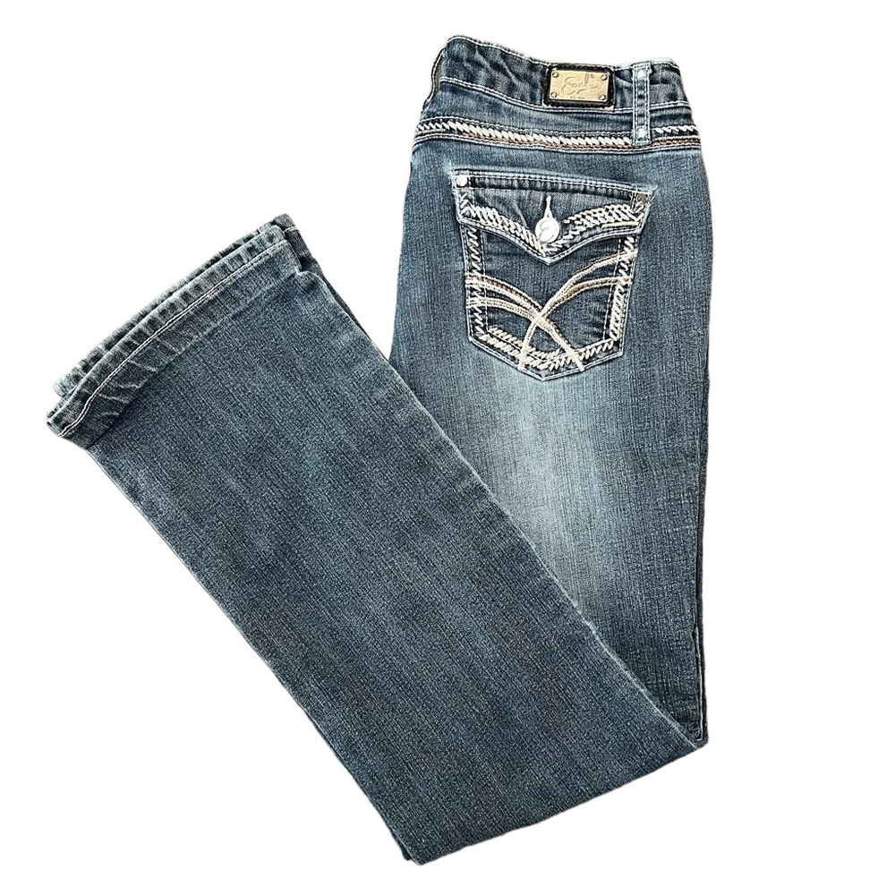 Womens Earl Mid Rise Bootcut Medium Wash Denim Jeans Size 10